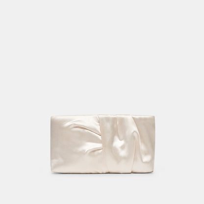 ROZEY CLUTCH WHITE SATIN