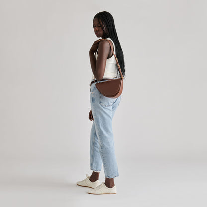 SABINE SHOULDER BAG BROWN LEATHER