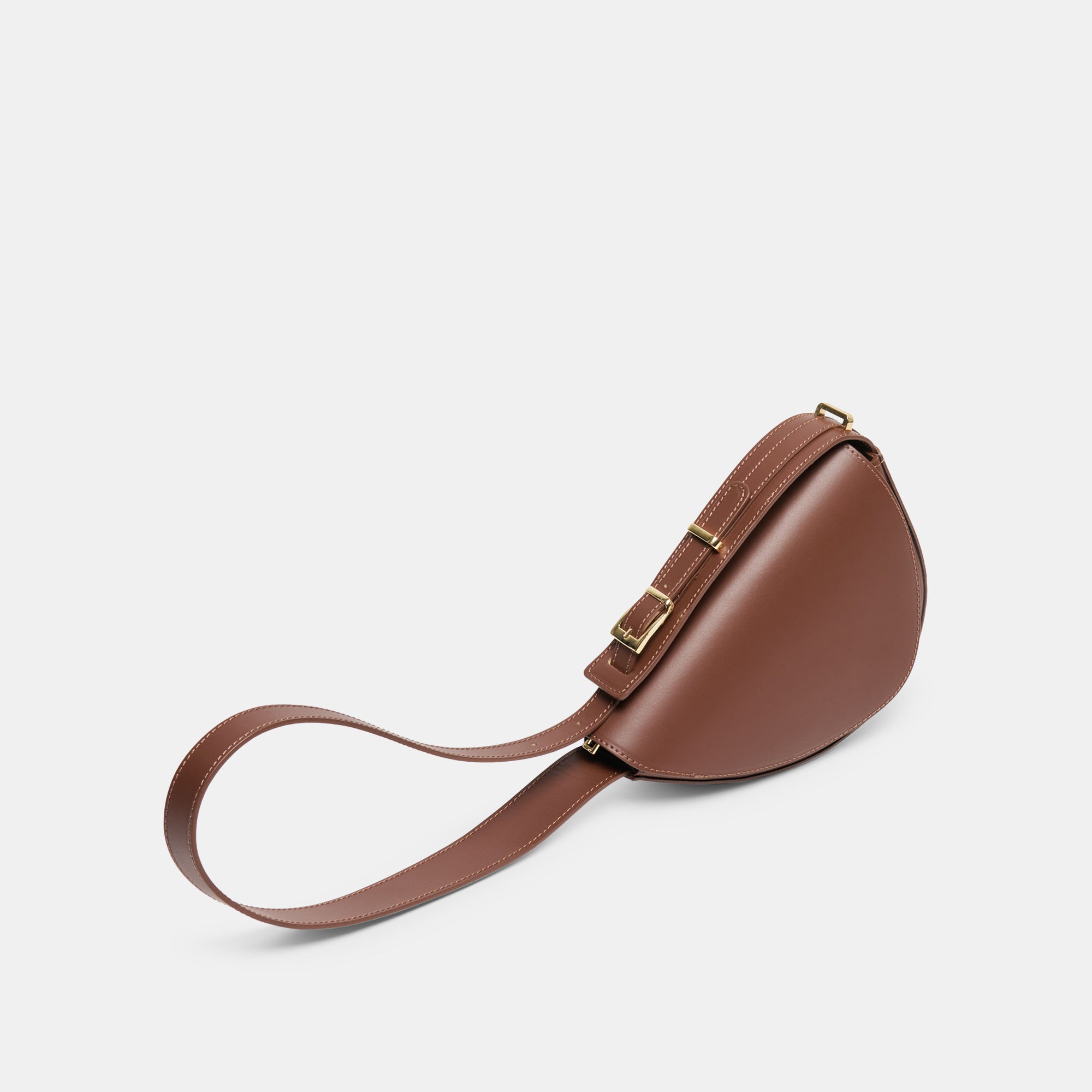 SABINE SHOULDER BAG BROWN LEATHER