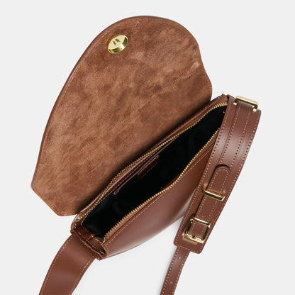 SABINE SHOULDER BAG BROWN LEATHER