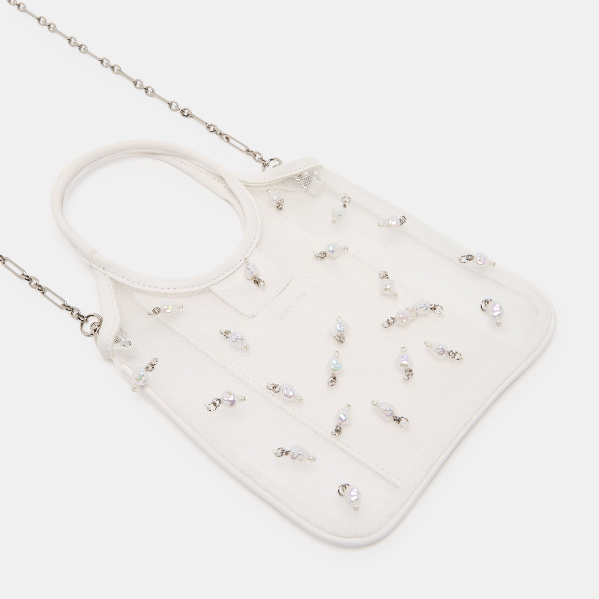 SYLVENE PEARL CROSSBODY WHITE MESH - view 7