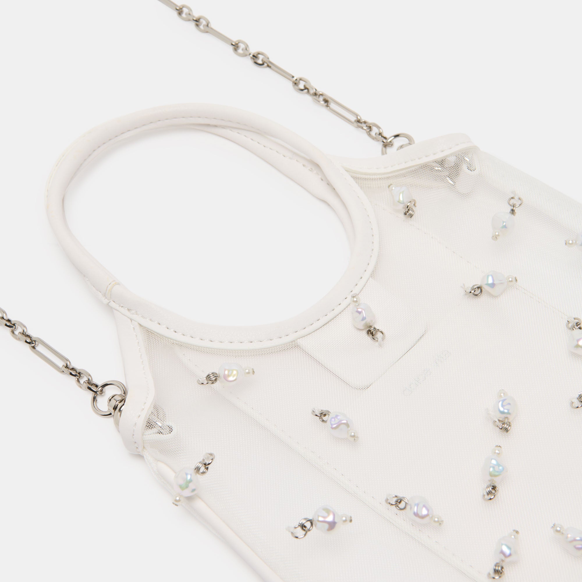SYLVENE PEARL CROSSBODY WHITE MESH - view 3