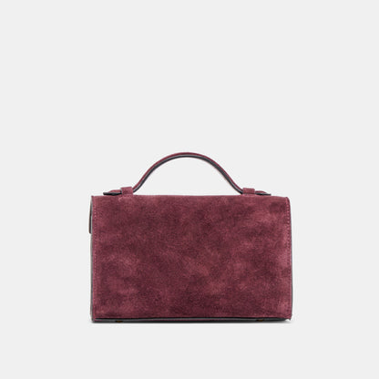 ZANNONE CROSSBODY BURGUNDY SUEDE