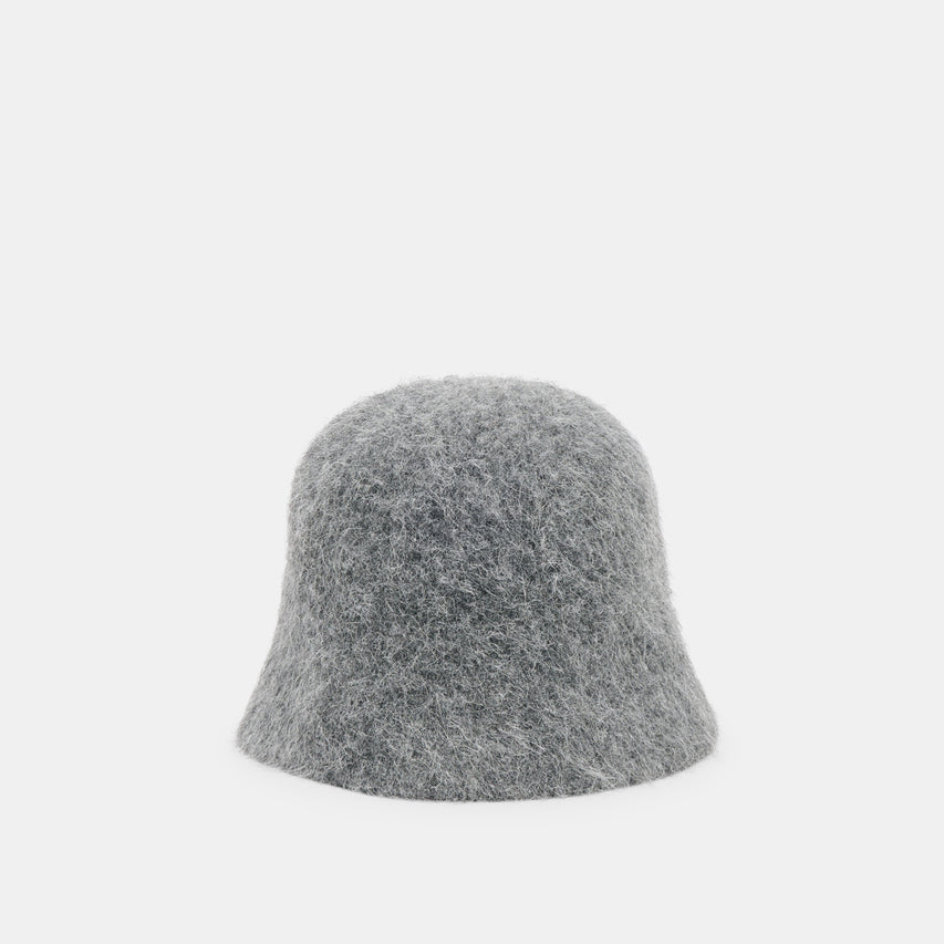 Eyelash Dark Heather Grey Bucket Hat | Dolce Vita