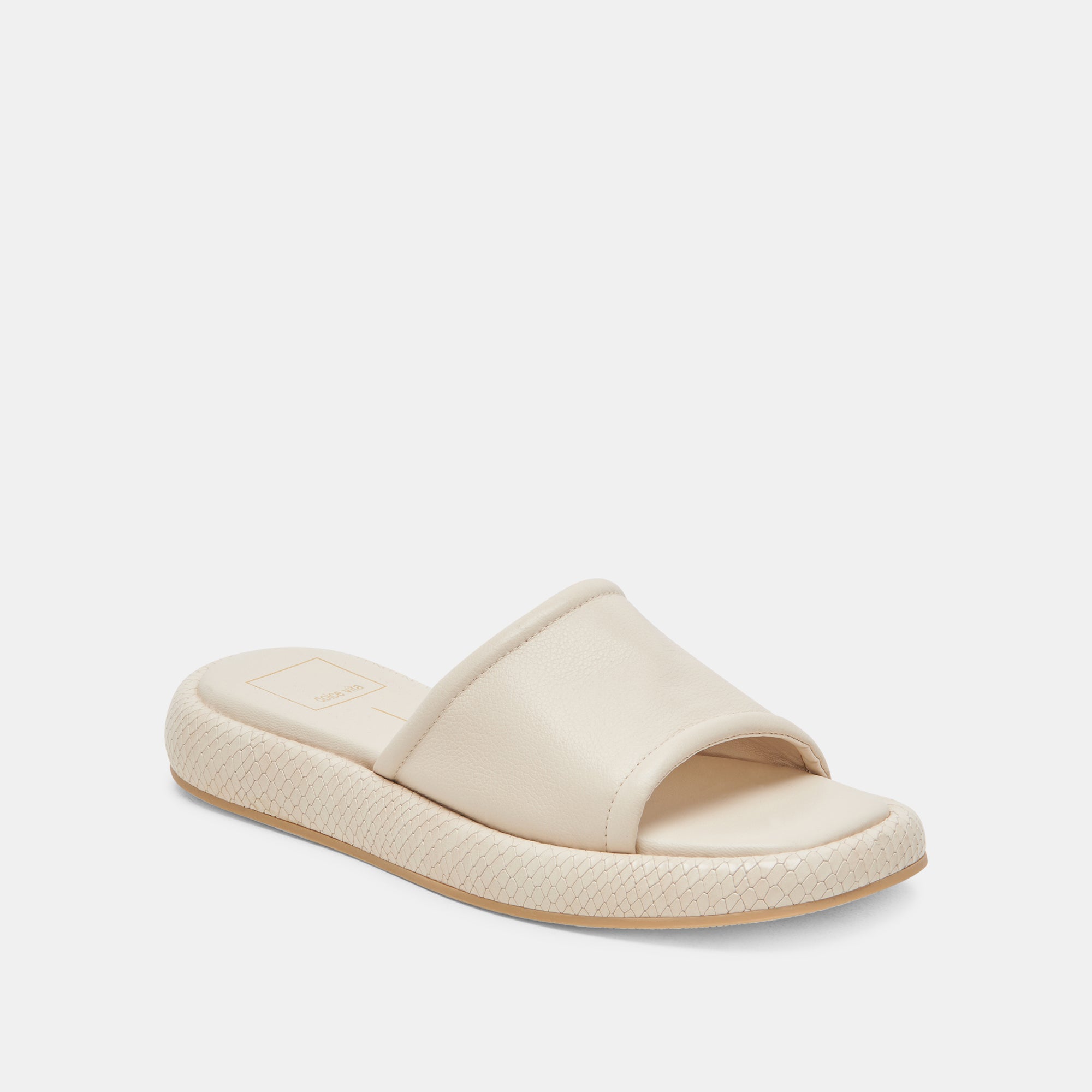 AISHA SANDALS IVORY LEATHER - view 3