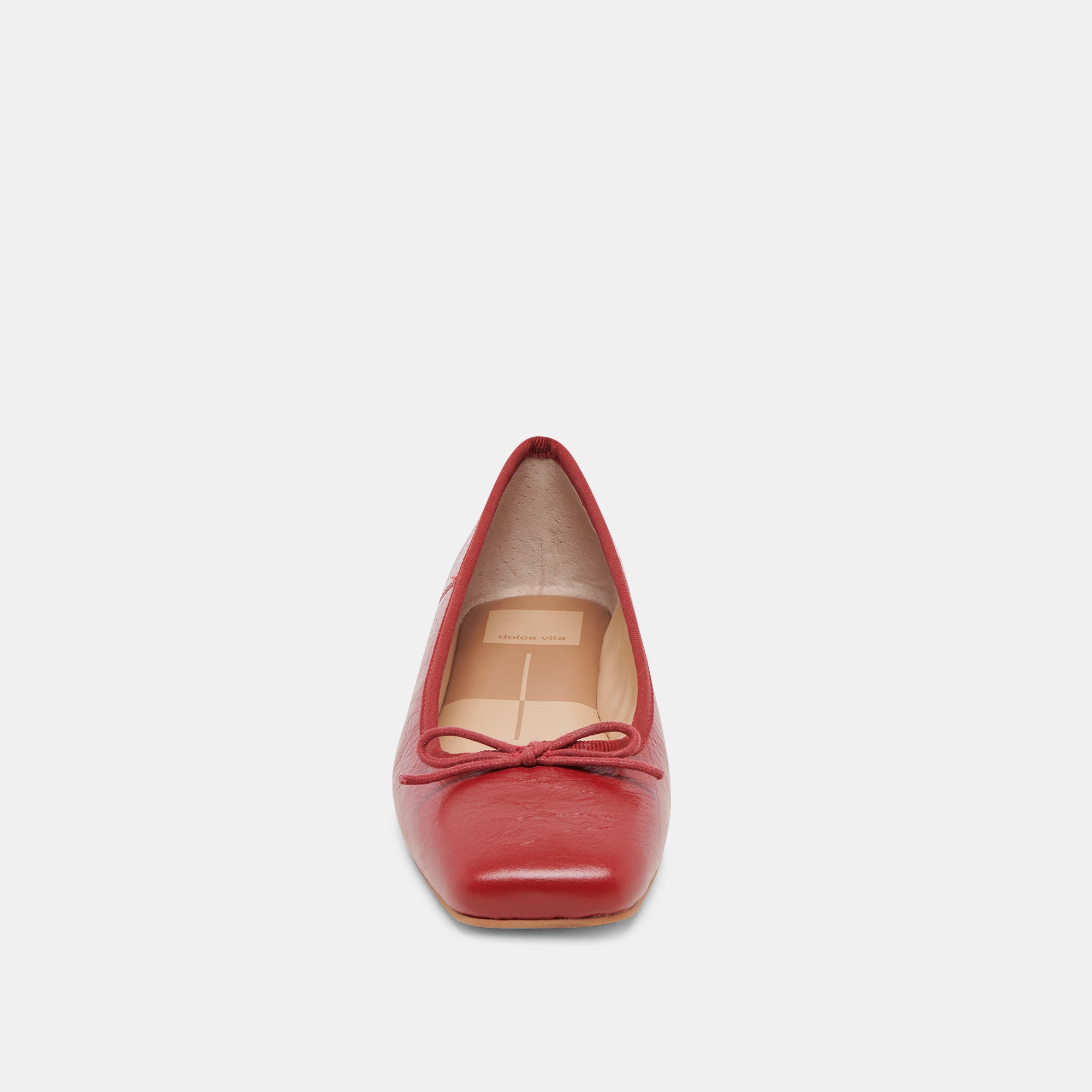Anisa Ballet Flats Red Crinkle Patent Flats by Dolce Vita