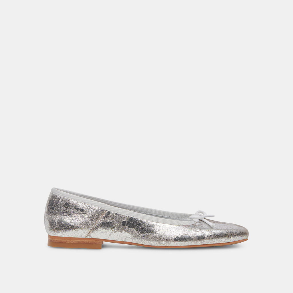 ANISA BALLET FLATS SILVER DISTRESSED LEATHER - image 8