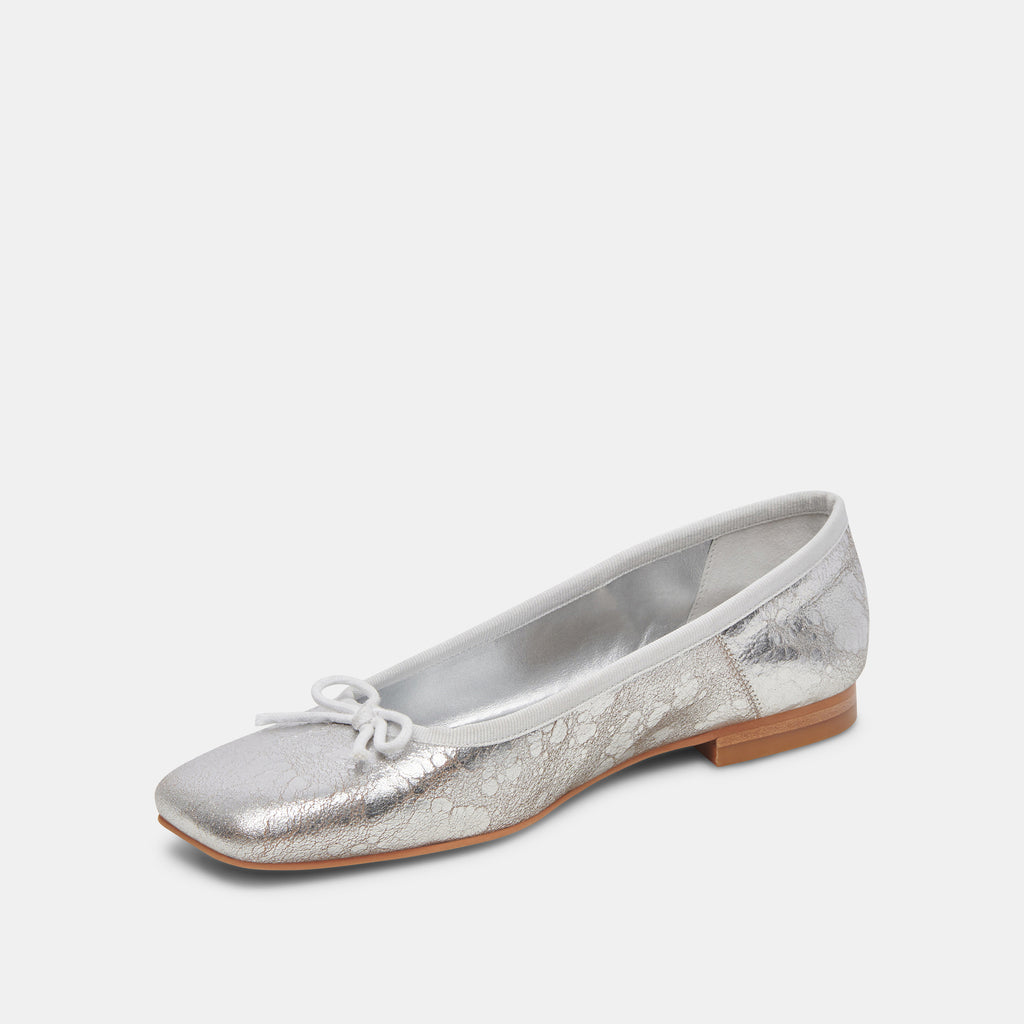 ANISA BALLET FLATS SILVER DISTRESSED LEATHER - image 10