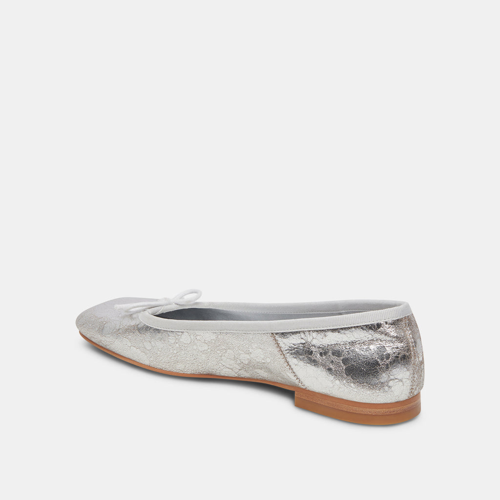 ANISA BALLET FLATS SILVER DISTRESSED LEATHER - image 14