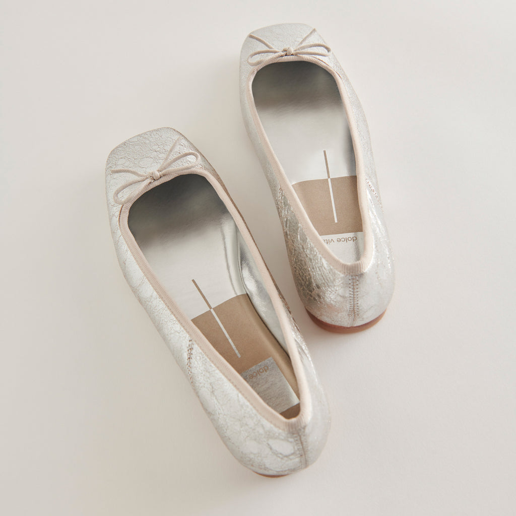 ANISA BALLET FLATS SILVER DISTRESSED LEATHER - image 8