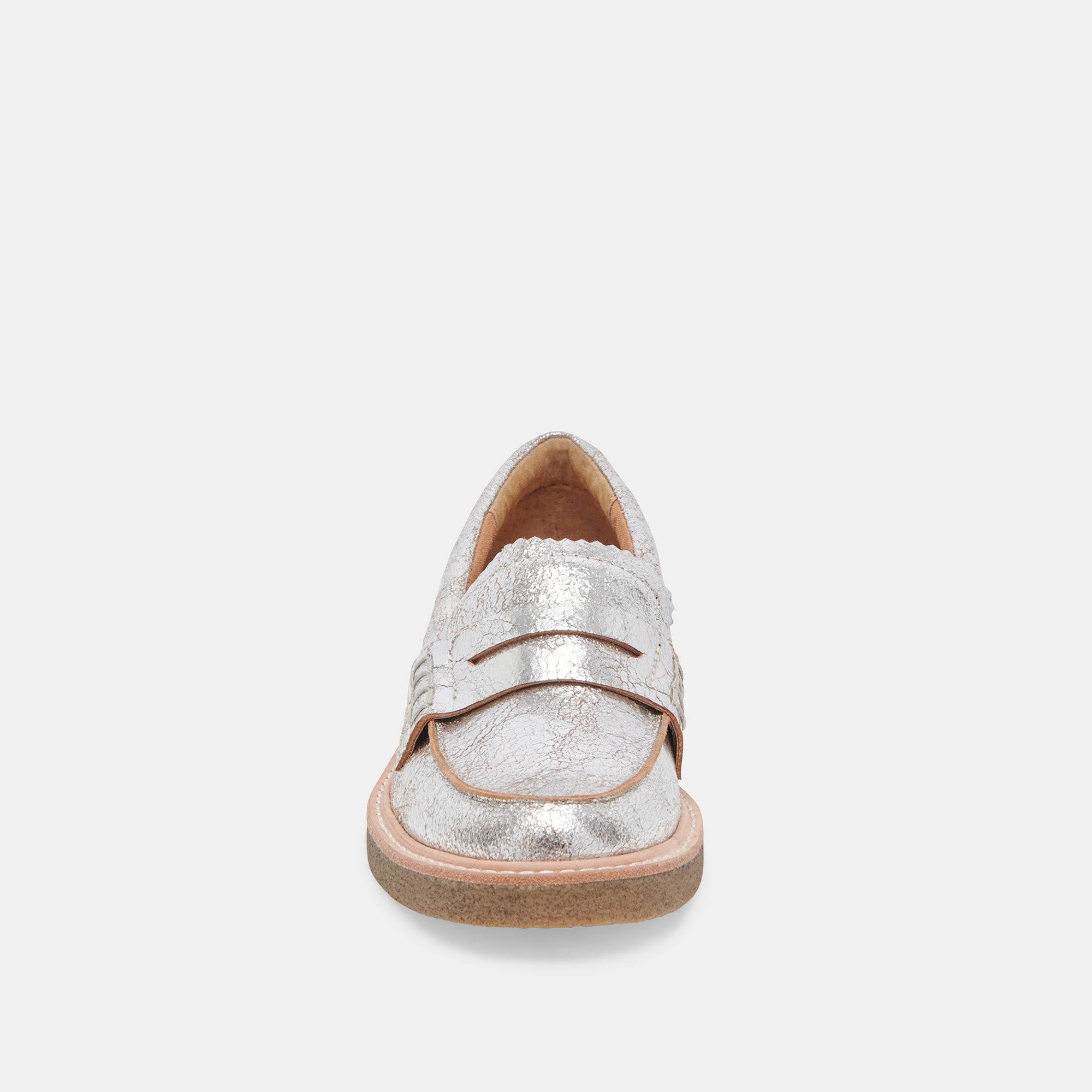 ARABEL LOAFERS SILVER DISTRESSED LEATHER - view 7