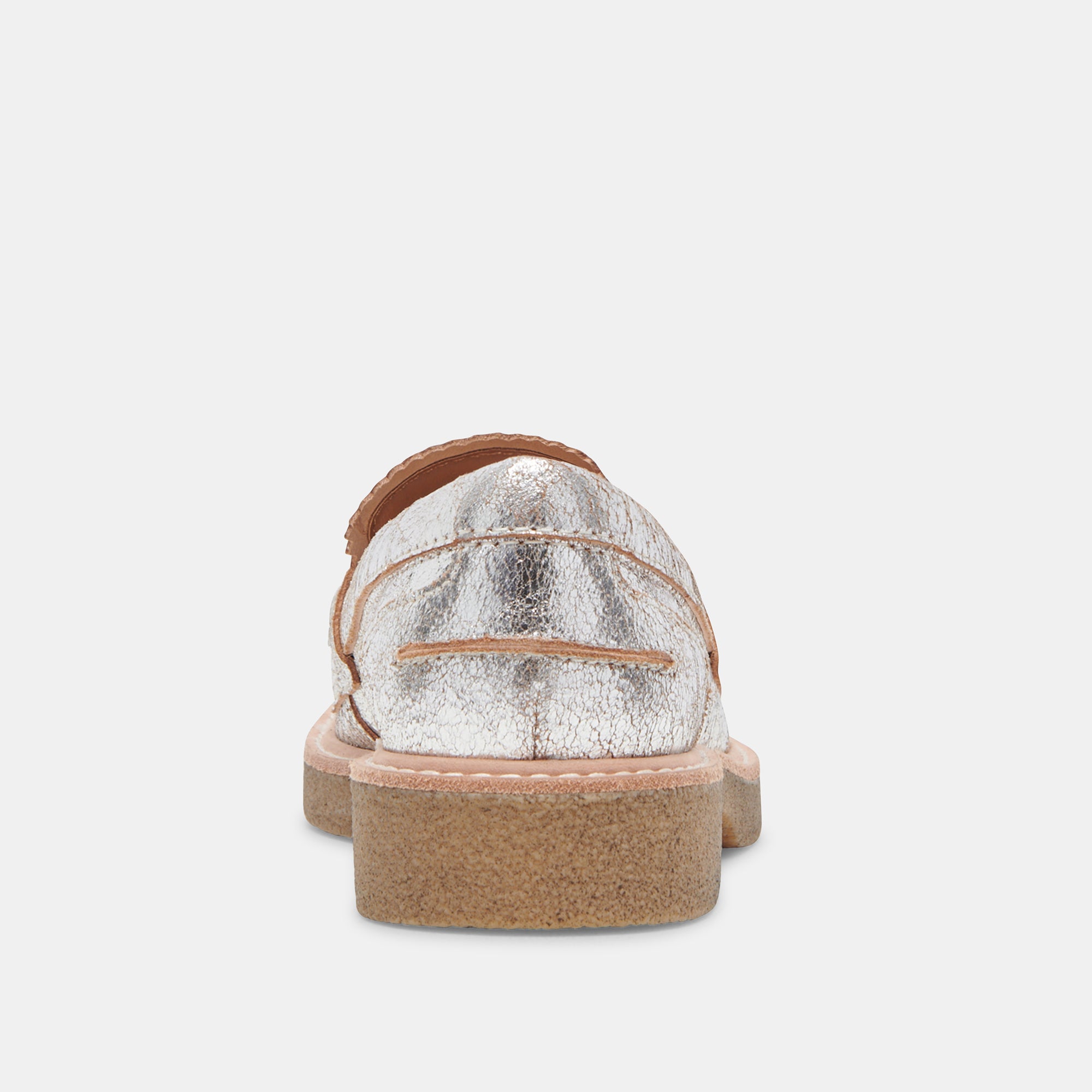 ARABEL LOAFERS SILVER DISTRESSED LEATHER - view 8