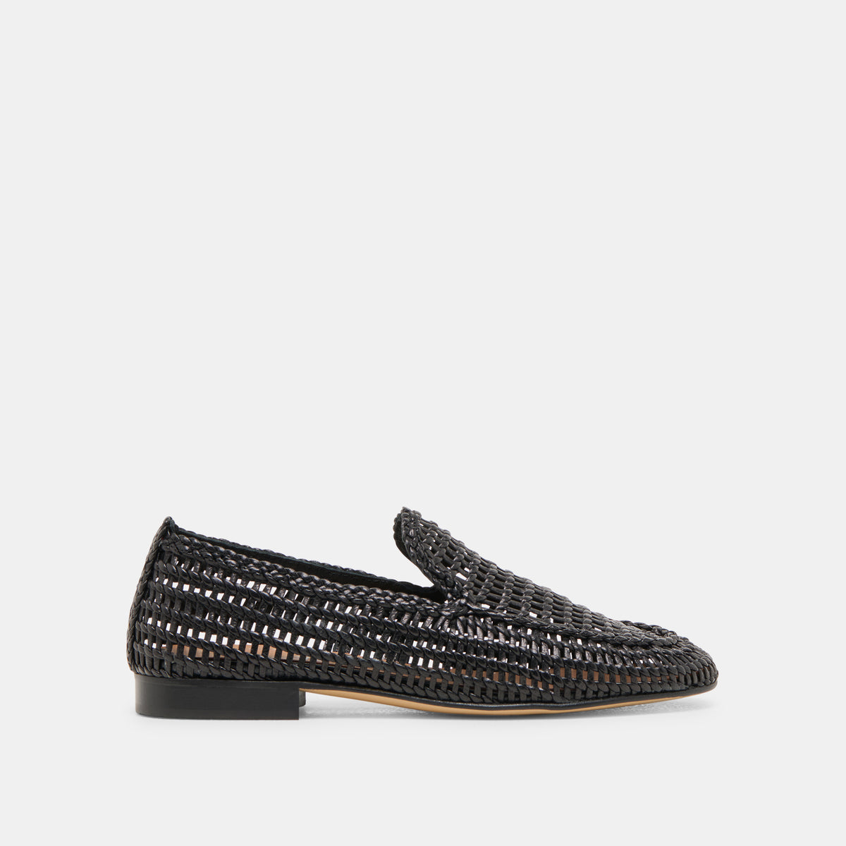 Dolce Vita Black and Cream Woven Loafers dv by Dolce Vita “Crisp” Classic Penny Loafer / Lug Sole  main image 3