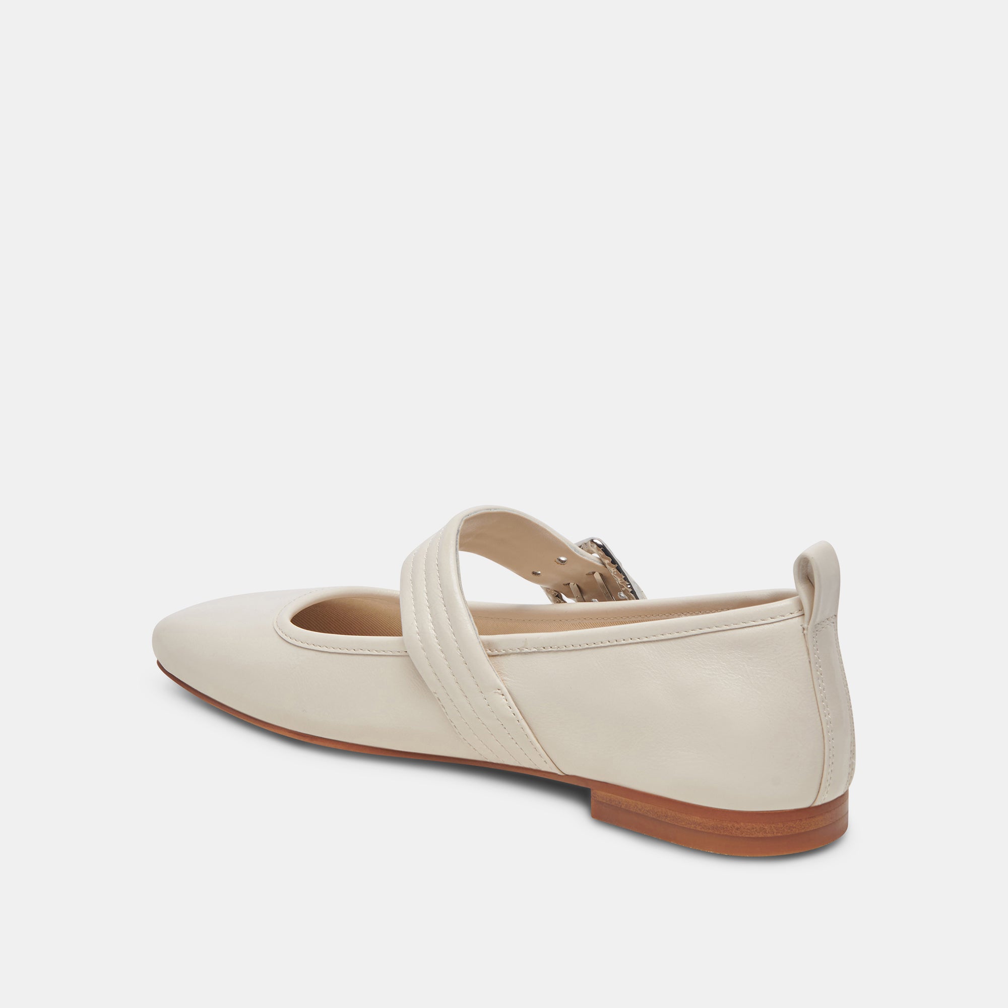 ARORA Ballet Flats Ivory Crinkle Patent Designer Ivory Ballet Flats Dolce Vita