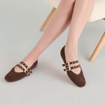 Baylee Grommet Perforated Suede main image 1