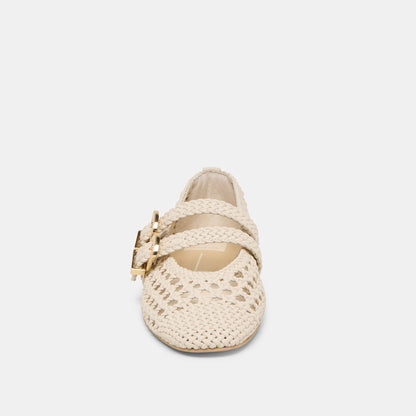 BAYLEE WOVEN BALLET FLATS CREME WOVEN STELLA