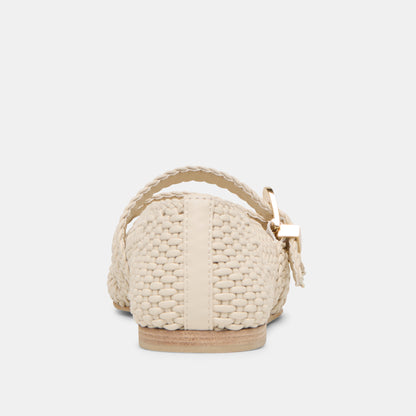 BAYLEE WOVEN BALLET FLATS CREME WOVEN STELLA