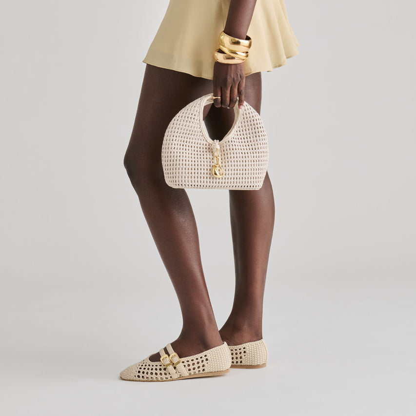 DAHLIA WOVEN HANDBAG IVORY WOVEN STELLA