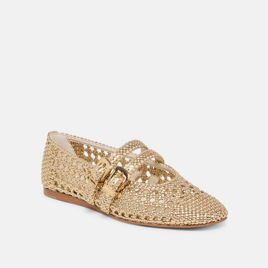Baylee Gold Woven Stella Ballet Flats | Dolce Vita Baylee Gold Woven Stella Ballet Flats | Dolce Vita