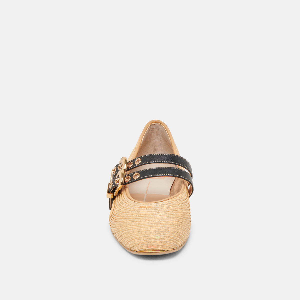 CC 25 Ballet Flat White Beige Raffia
