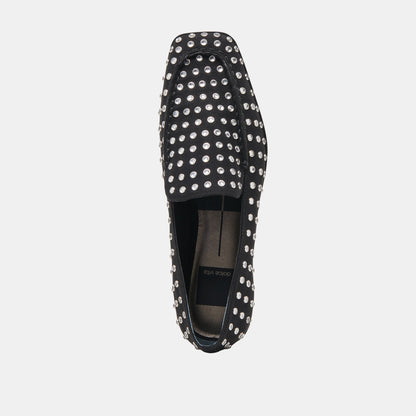 BENY CRYSTAL STUD FLATS BLACK CRYSTAL - re:vita