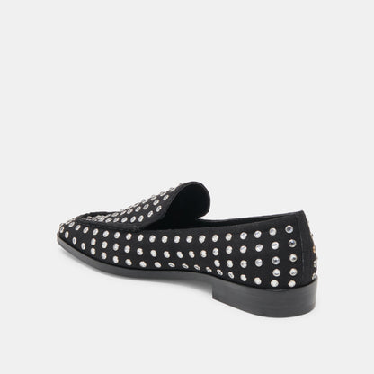 BENY CRYSTAL STUD FLATS BLACK CRYSTAL - re:vita