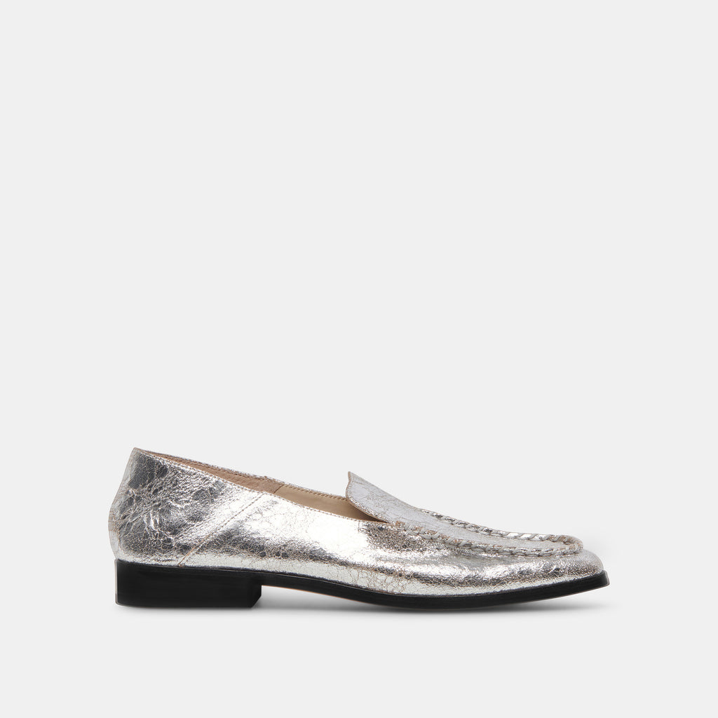 BENY WIDE FLATS SILVER DISTRESSED LEATHER - image 1