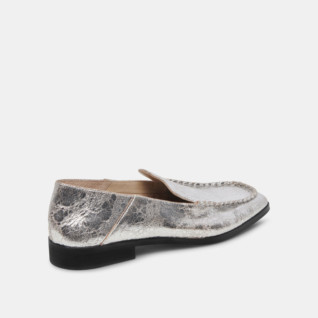 BENY WIDE FLATS SILVER DISTRESSED LEATHER - image 8