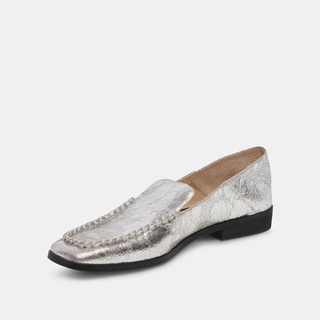 BENY WIDE FLATS SILVER DISTRESSED LEATHER - image 9