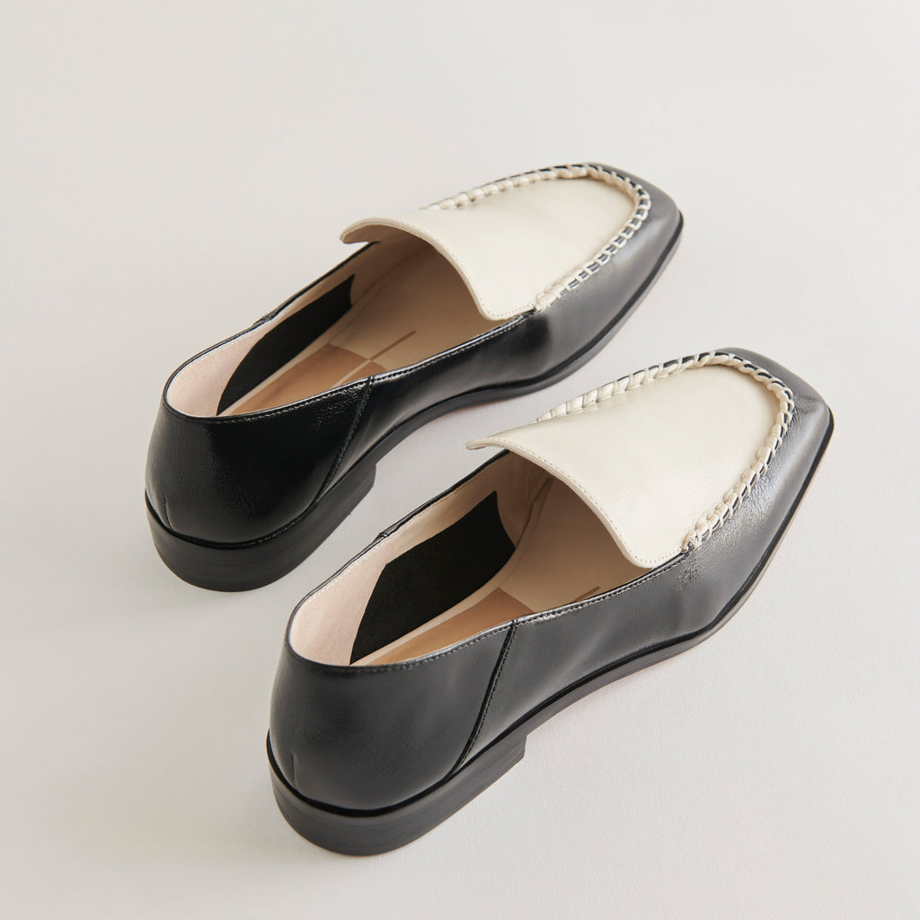 BENY WIDE FLATS WHITE BLACK CRINKLE PATENT - image 3
