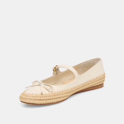 BETONY BALLET FLATS OFF WHITE LEATHER
