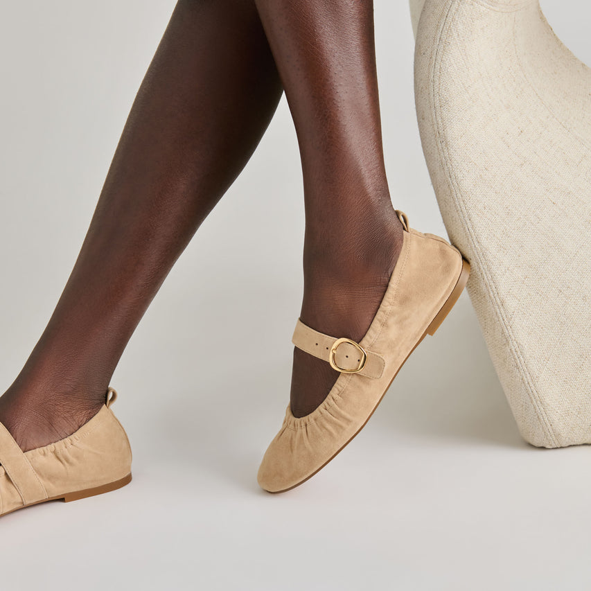 CAELY BALLET FLATS CAMEL SUEDE