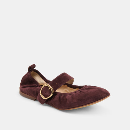 CAELY BALLET FLATS MULBERRY SUEDE