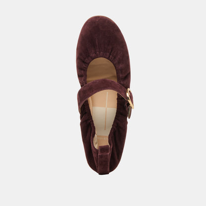 CAELY BALLET FLATS MULBERRY SUEDE
