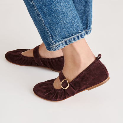 CAELY BALLET FLATS MULBERRY SUEDE