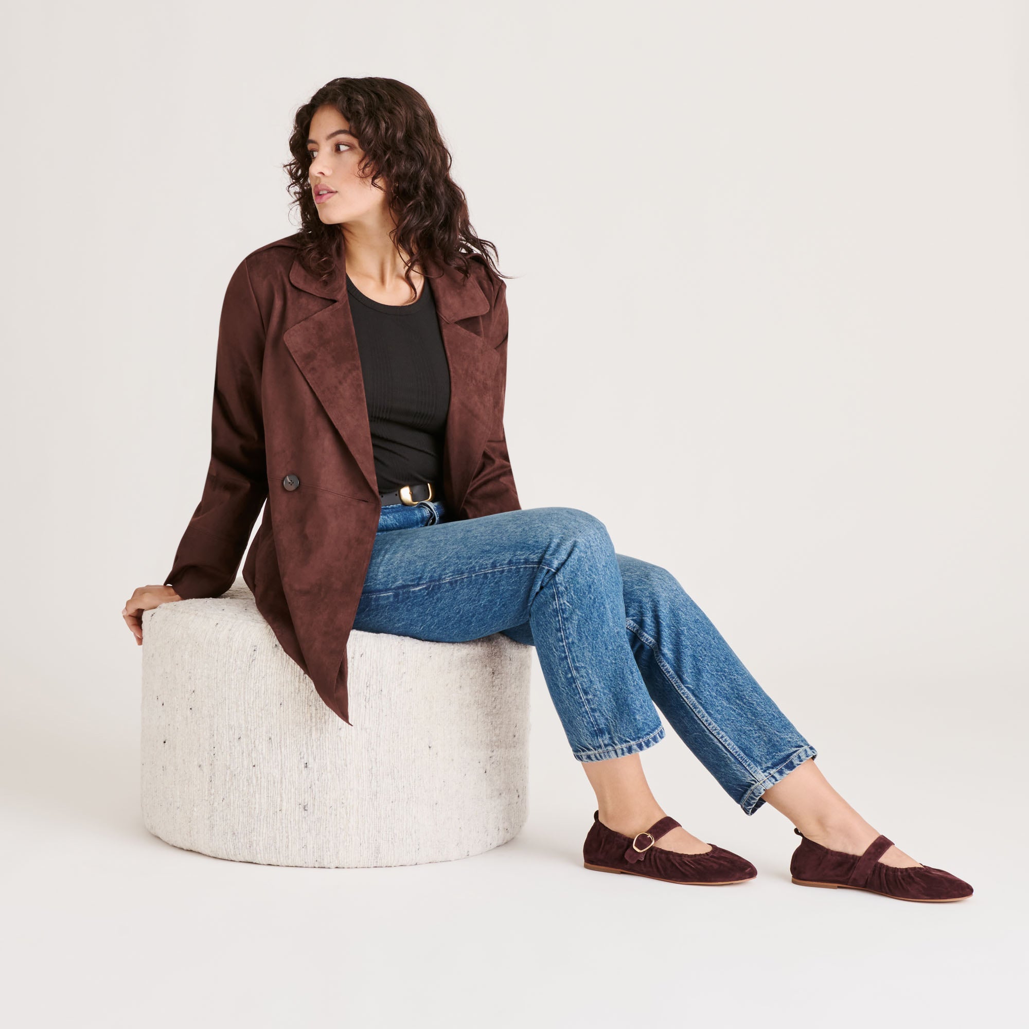 CAELY BALLET FLATS MULBERRY SUEDE