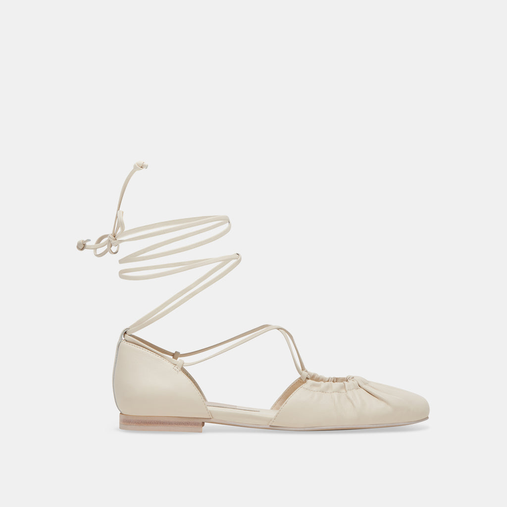 CANCUN BALLET FLATS IVORY LEATHER - image 1