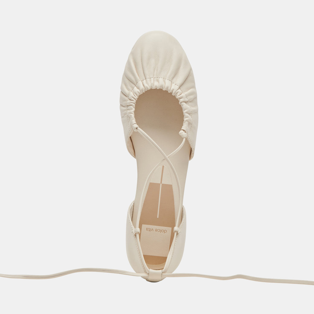 CANCUN BALLET FLATS IVORY LEATHER - image 8