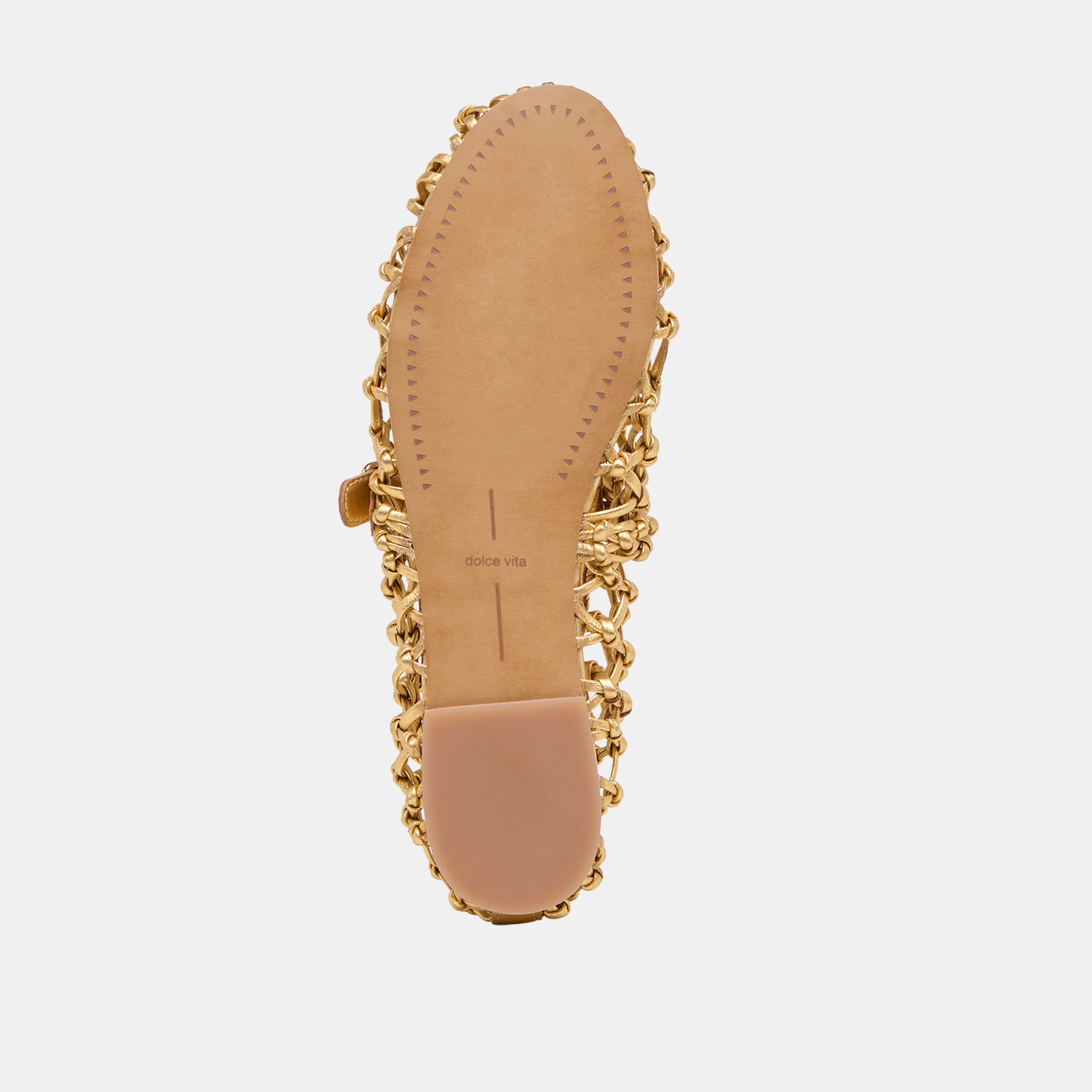 CLAIR BALLET FLATS GOLD WOVEN LEATHER