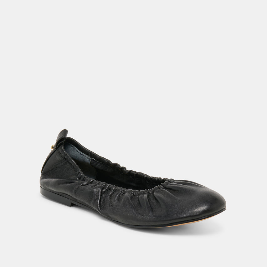 CONRAD BALLET FLATS BLACK LEATHER