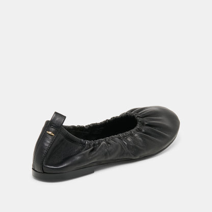 CONRAD BALLET FLATS BLACK LEATHER