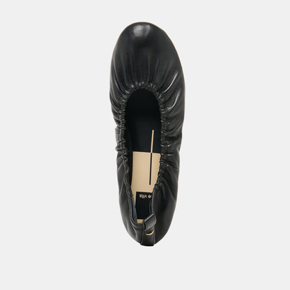CONRAD BALLET FLATS BLACK LEATHER