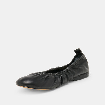 CONRAD BALLET FLATS BLACK LEATHER