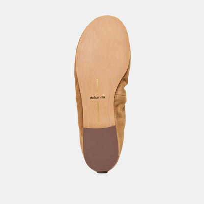 CONRAD BALLET FLATS LT BROWN SUEDE