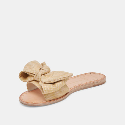 DARSEY SANDALS LT NATURAL RAFFIA