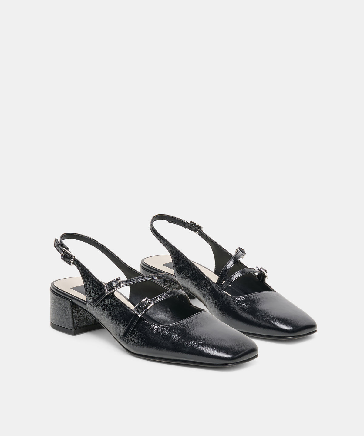 DRIAH HEELS BLACK LEATHER - view 2