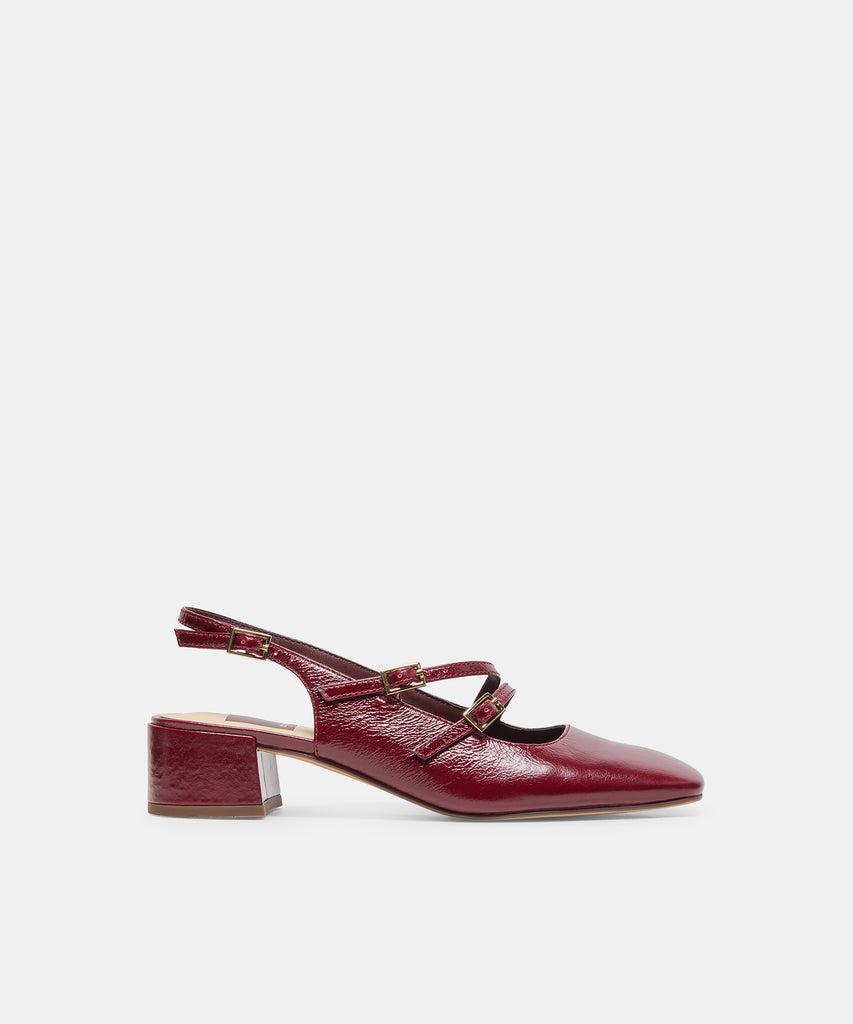DRIAH HEELS OXBLOOD LEATHER