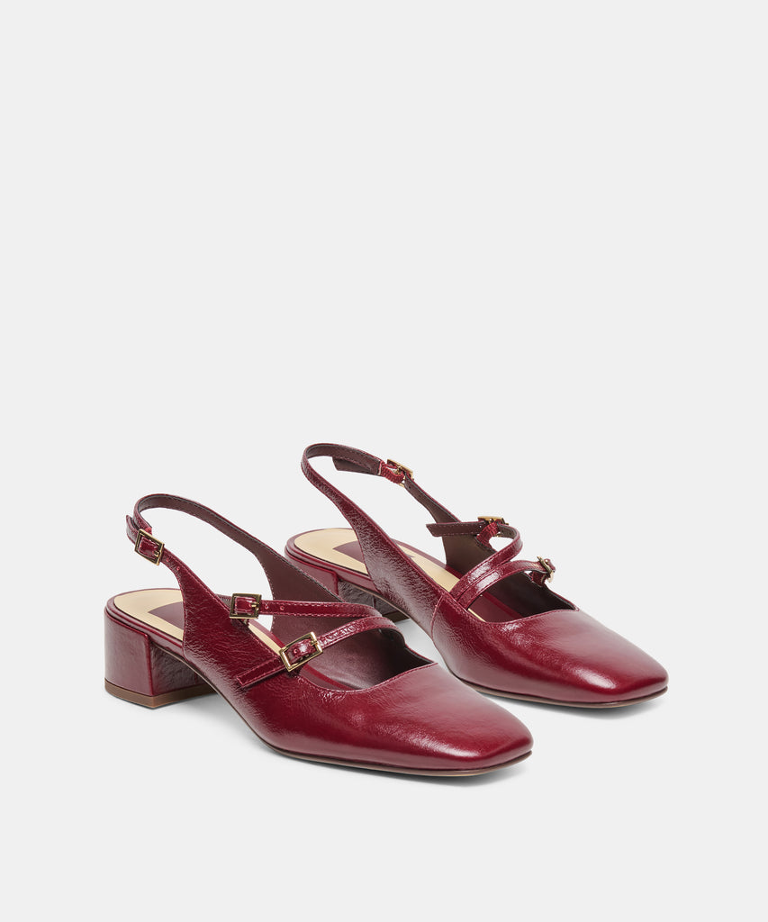 DRIAH HEELS OXBLOOD LEATHER