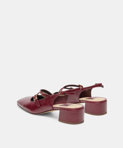 DRIAH HEELS OXBLOOD LEATHER