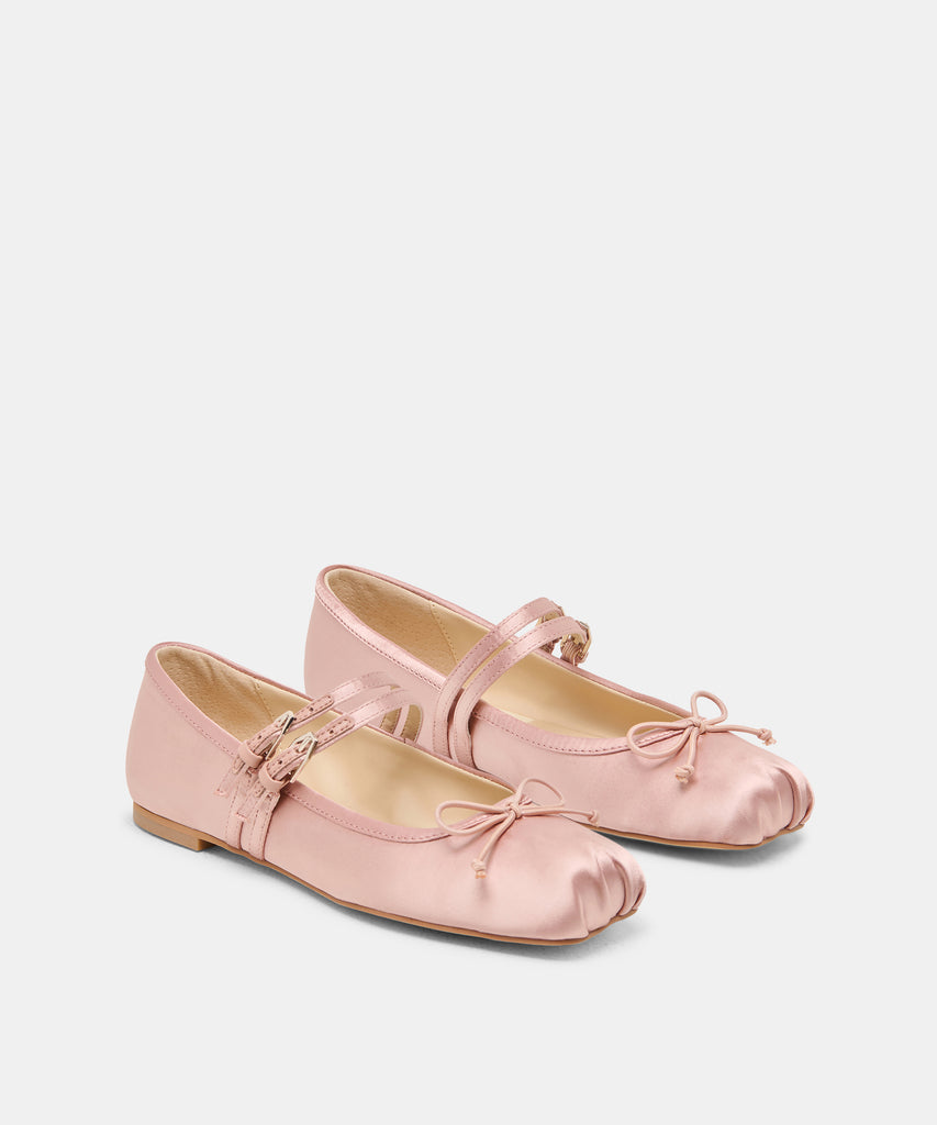 GIBSEN BALLET FLATS BLUSH SATIN